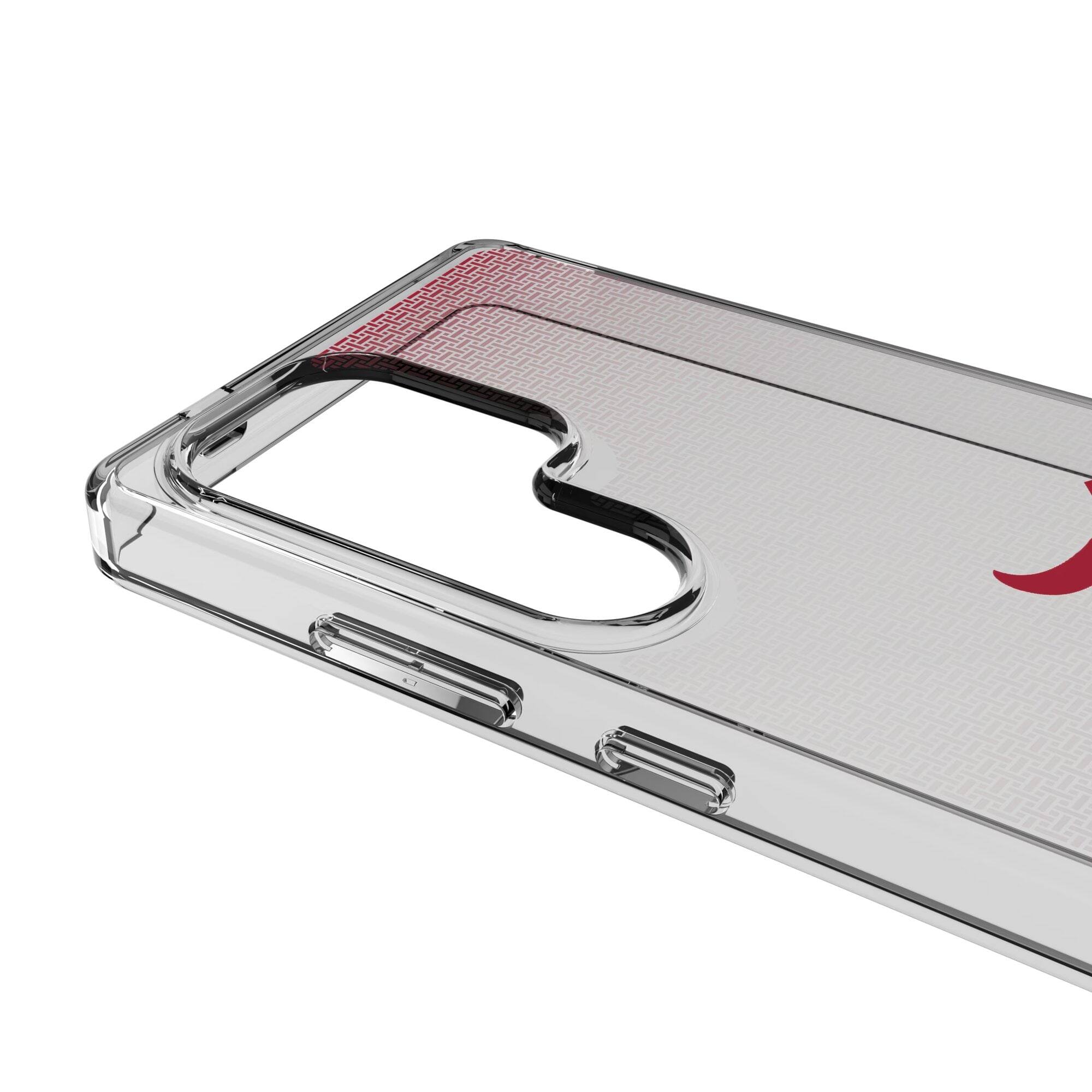 Alt View 2. Keyscaper - Alabama Crimson Tide Linen Logo Galaxy Clear Case - S23 - Multicolor.