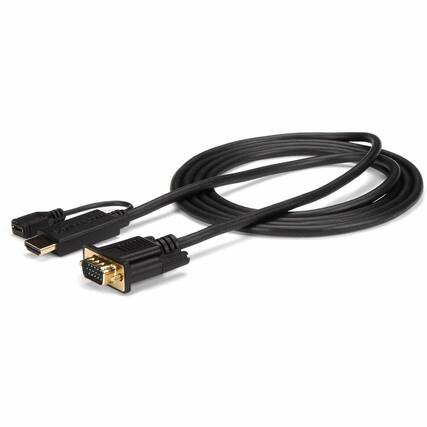 Front. StarTech.com - HDMI to VGA Cable - 10 ft / 3m - 1080p - 1920 x 1200 - Active HDMI Cable - Monitor Cable - Computer Cable.