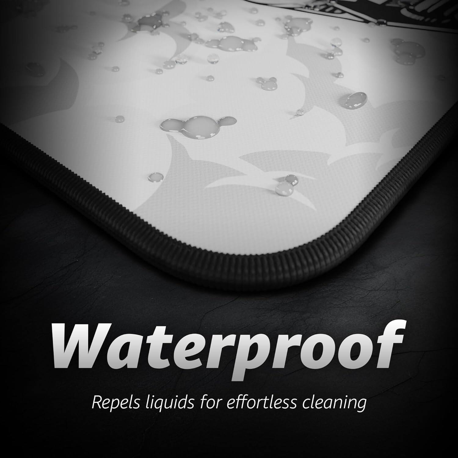 Waterproof  
Repels liquids for effortless cleaning