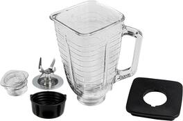 HQRP - Glass Jar Set for Oster Osterizer Blender, 004954-011-090 014709-156-000 004902-003-NP0, 1.25L Pitcher, 0.33 Gallon - Black