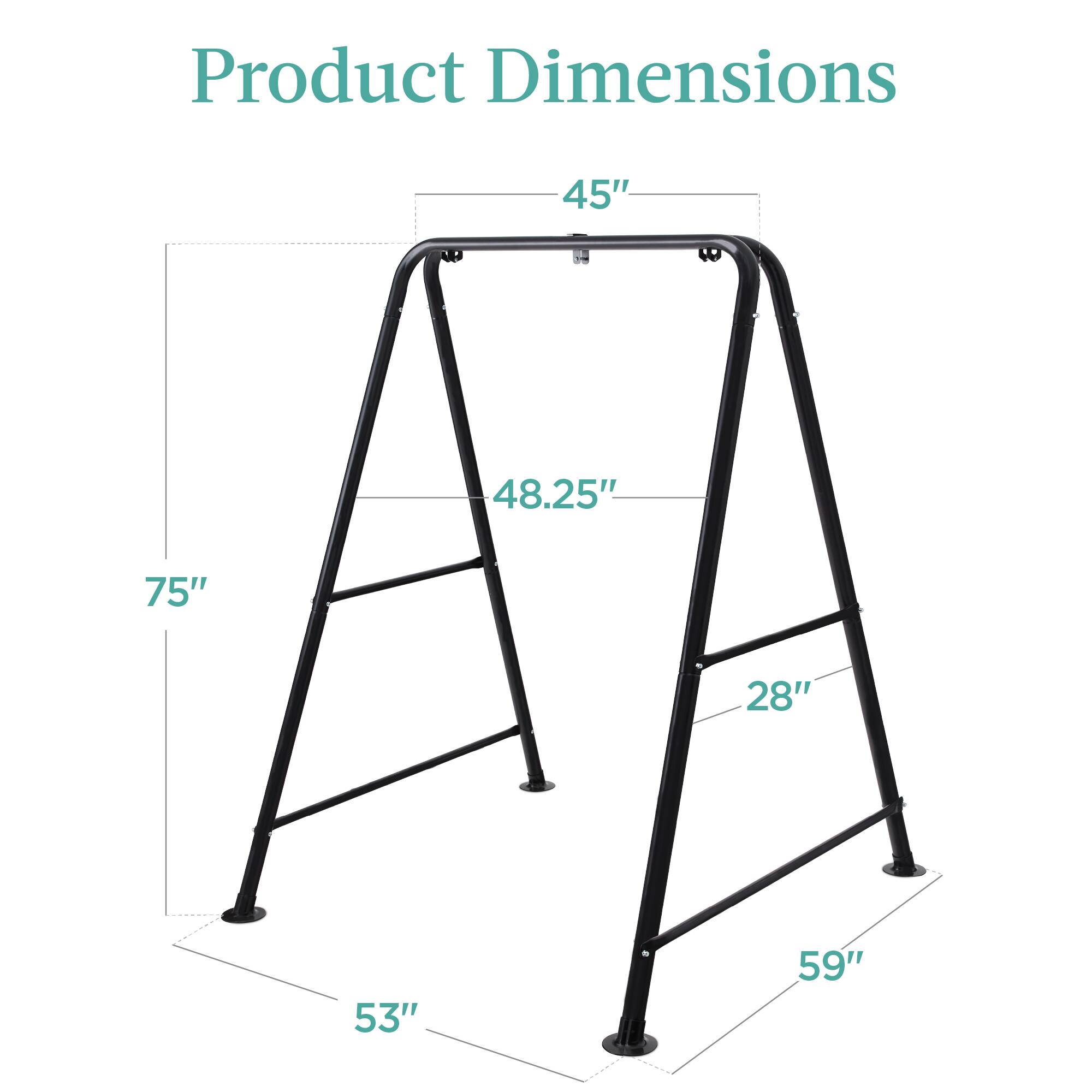 Product Dimensions

- 45"
- 48.25"
- 75"
- 28"
- 53"
- 59"