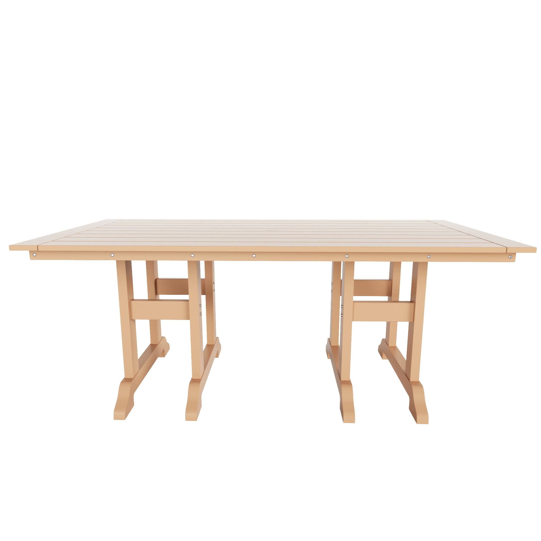 Left. WestinTrends - WestinTrends Malibu 71" Outdoor Patio Dining Table - Teak.