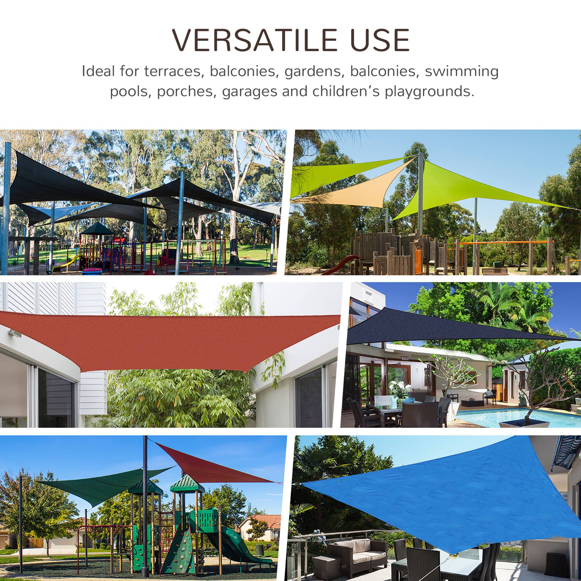 VERSATILE USE Ideal for terraces, balconies, gardens, swimming pools, porches, garages and children's playgrounds.