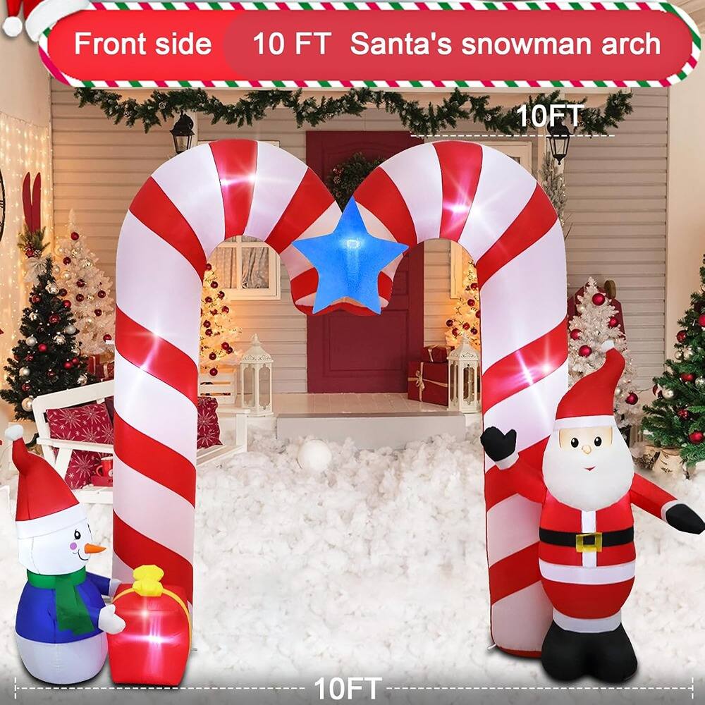 Front side  
10 FT  
Santa's snowman arch  
10 FT  
10 FT