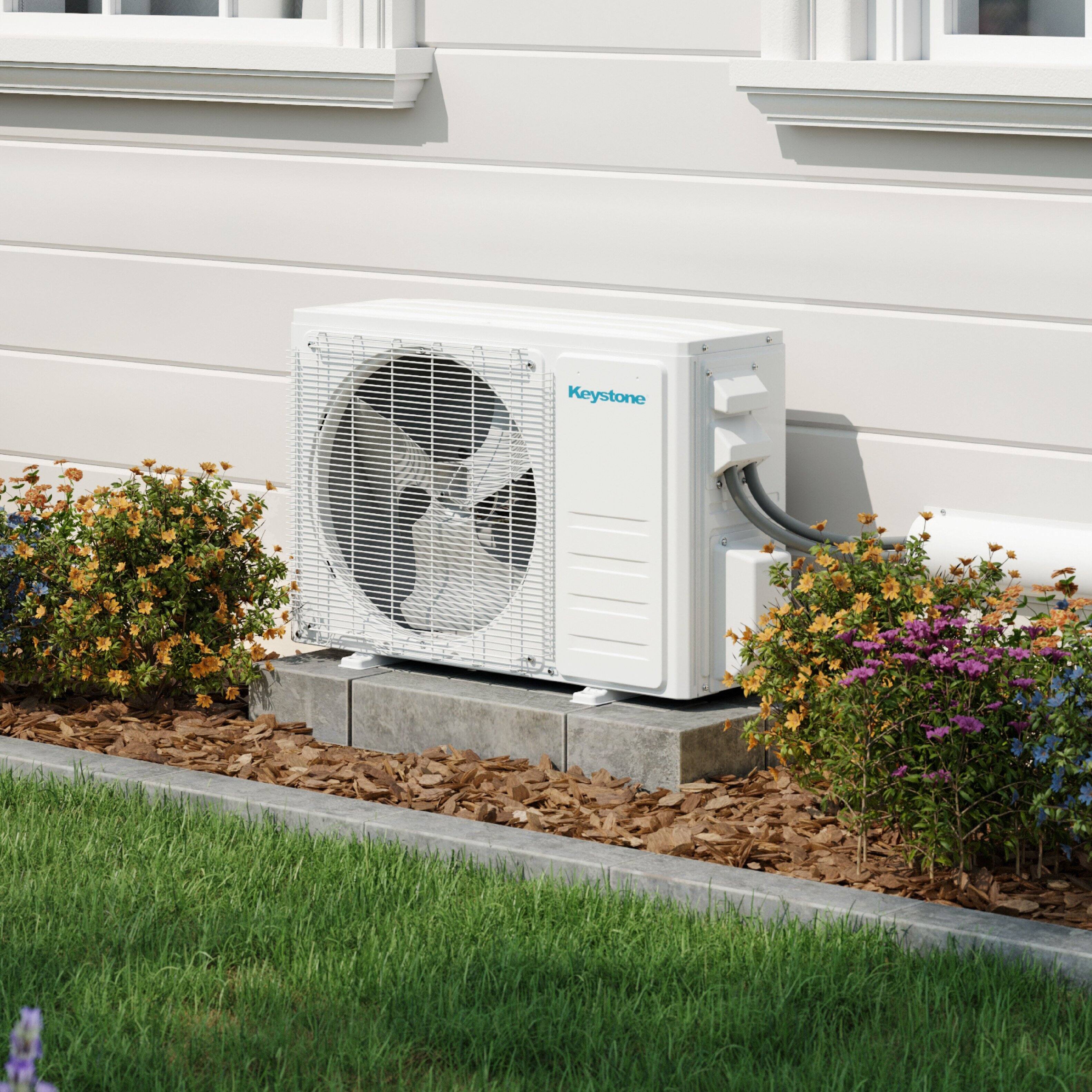 Alt View 6. Keystone - Core 230V 550 Sq. Ft. 12,000 BTU Smart Mini Split Air Conditioner 12,000 BTU Heater - White.