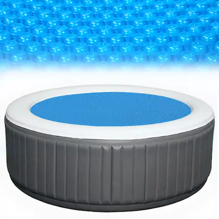 Front. Winado - 8Mil Solar Pool Cover 18FT Round Solar Blanket-Heavy Duty Solar Pool Cover for Above Ground Swimming Pool, Inground Pool - Blue.
