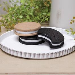 BreeBe - 3/Set Wooden Cream-Filled Cookies - Multi