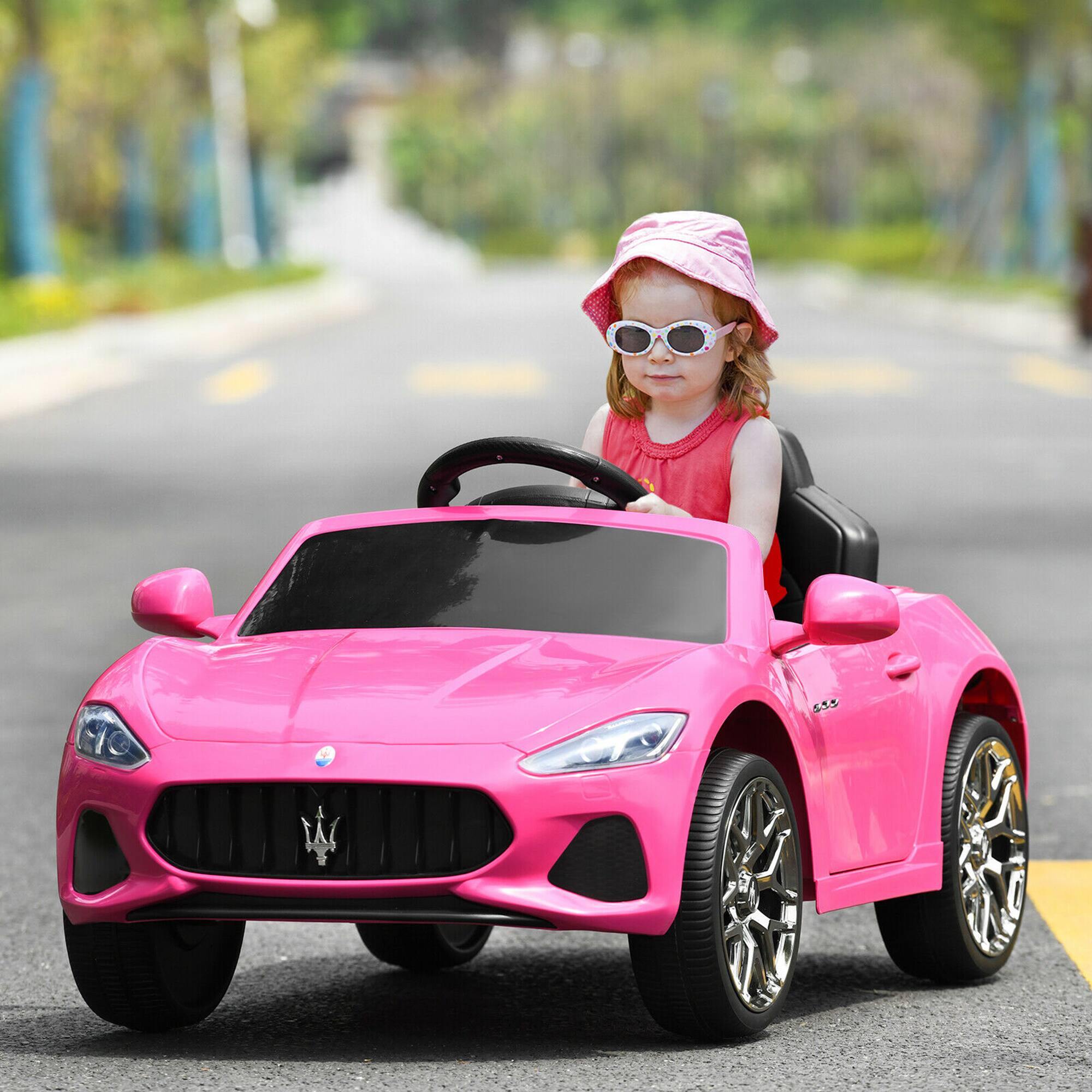 Alt View 1. Costway - Costway 12V Kids Ride On Car Maserati GranCabrio Licensed w/ Remote Control& Lights - Pink.