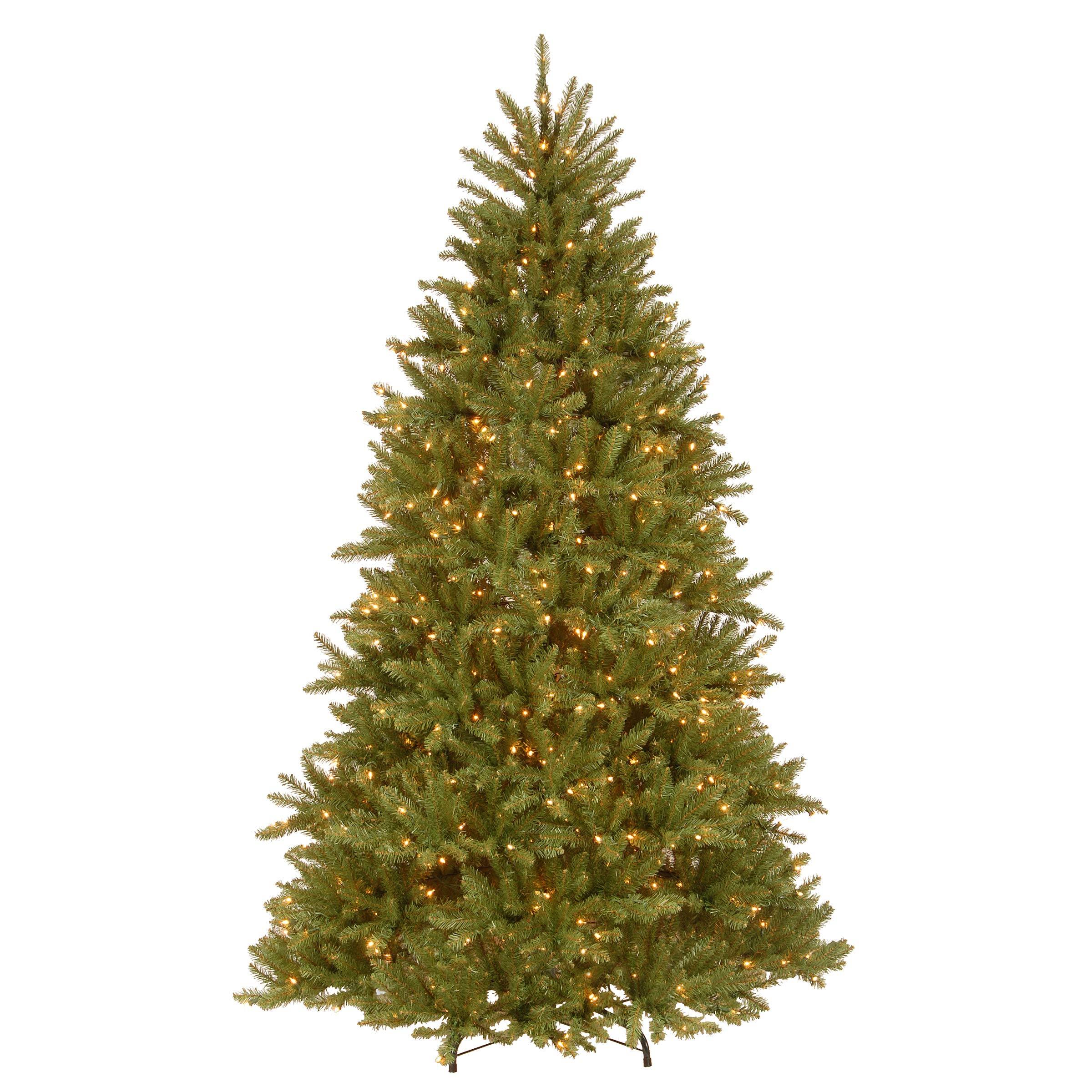 National Tree Company - Refurbished Excellent - PRE-LIT ARTIFICIAL CHRISTMAS TREE DUNHILL FIR 7.5' - Green
