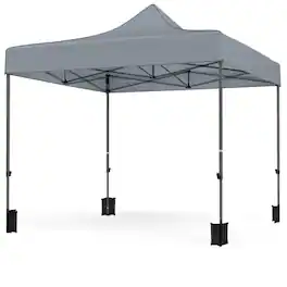 Boyel Living - Pop Up Canopy Tent 120-in W x 120-in D x 84-in H - Gray