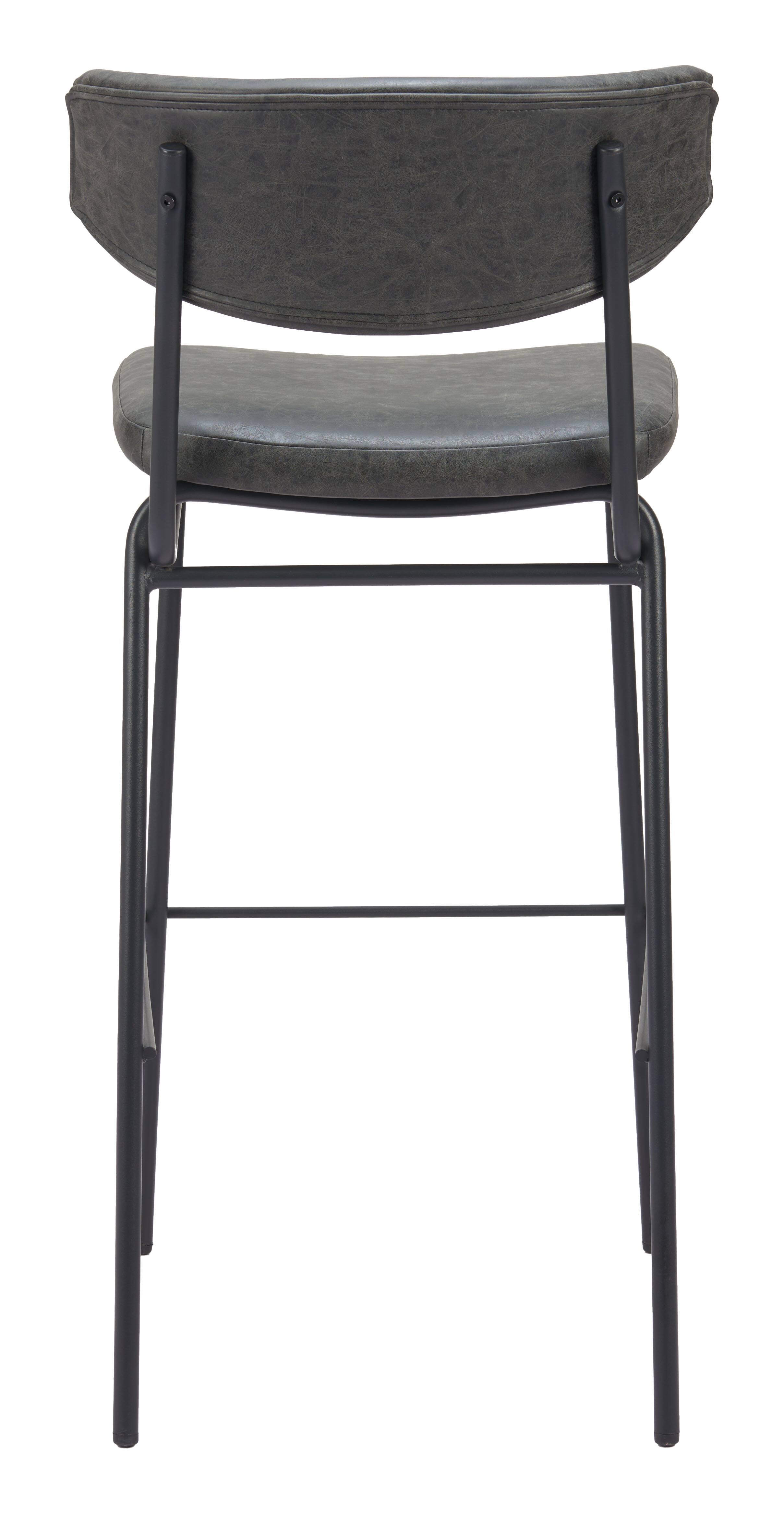 Alt View 2. Hivvago - Charon Barstool (Set of 2) Vintage Black - Vintage Black.