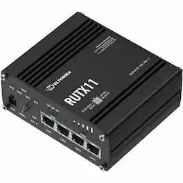 Teltonika - RUTX11 Wi-Fi 5 IEEE 802.11w, IEEE 802.11v, IEEE 802.11s, IEEE 802.11r, IEEE 802.11k, IEEE 802.11e, IEEE - Black