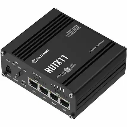 SIM1 WAN 42 WIP ETH PNR RESET WIP 2.4 5 Lithuania UAB 6 Lithuania S Made in NETWORKS Kaurias, TELTONIKA TEL LT-51436 TELTONIKA 20 30 RUTX11 (9-50VDC) VDC) INPUT (GND) OUTPUT 40 5D1 BIM LANZ I1 SIM2 LANS LANS WAN Default IP:192.168.1.1 192.168.1.1