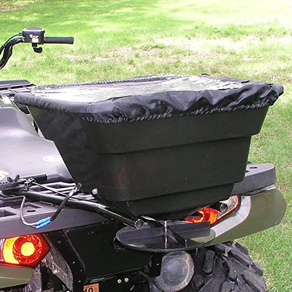 Alt View 2. Field Tuff - Field Tuff 12V ATV 80 Pound Load Capacity Broadcast Seed and Fertilizer Spreader - Black.