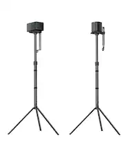 Front. Ultimea - ULTIMEA Steady 310 Adjustable Surround Speaker Stands, Compatible with Poseidon, Aura & Skywave Series, Height Adjustabl - Black.