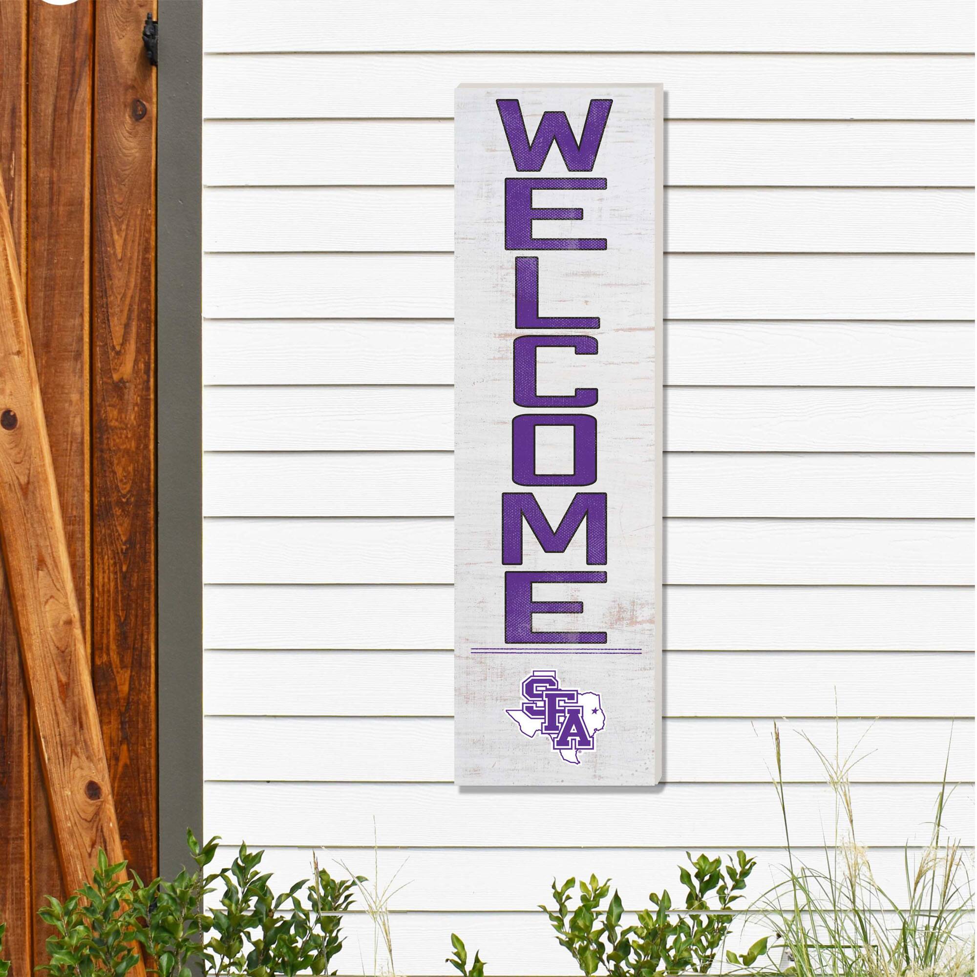 Alt View 1. Jardine - Stephen F Austin Lumberjacks 10'' x 35'' Indoor/Outdoor Welcome Sign - White.
