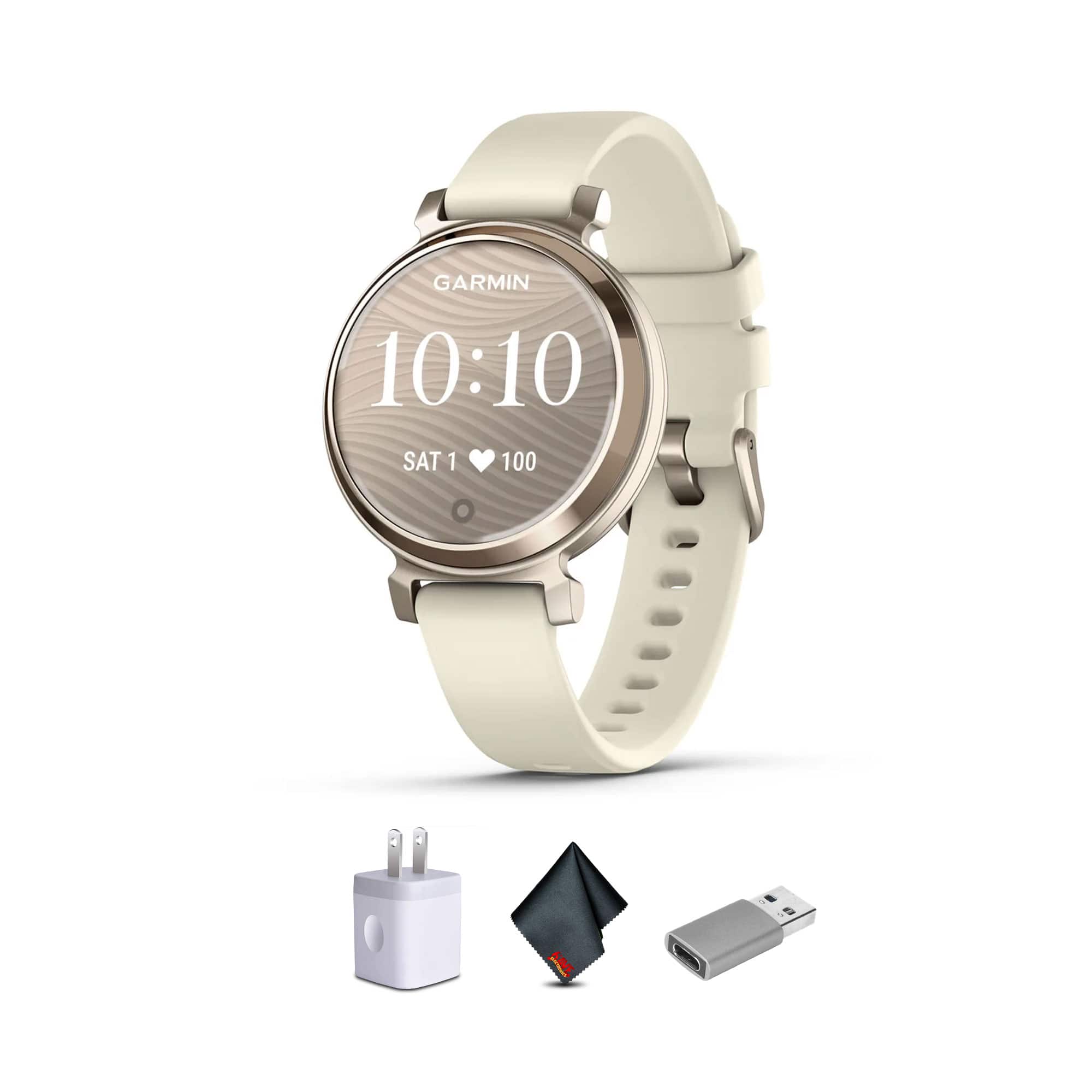 Garmin Lily 2, Small and Stylish Smartwatch Cream Gold with
