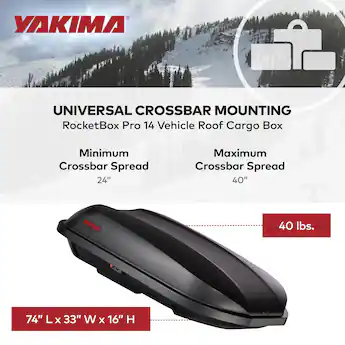 yakima space booster cargo box Rocketbox Pro 11 Rooftop For added security Yakima RocketBox Pro 14 Cargo