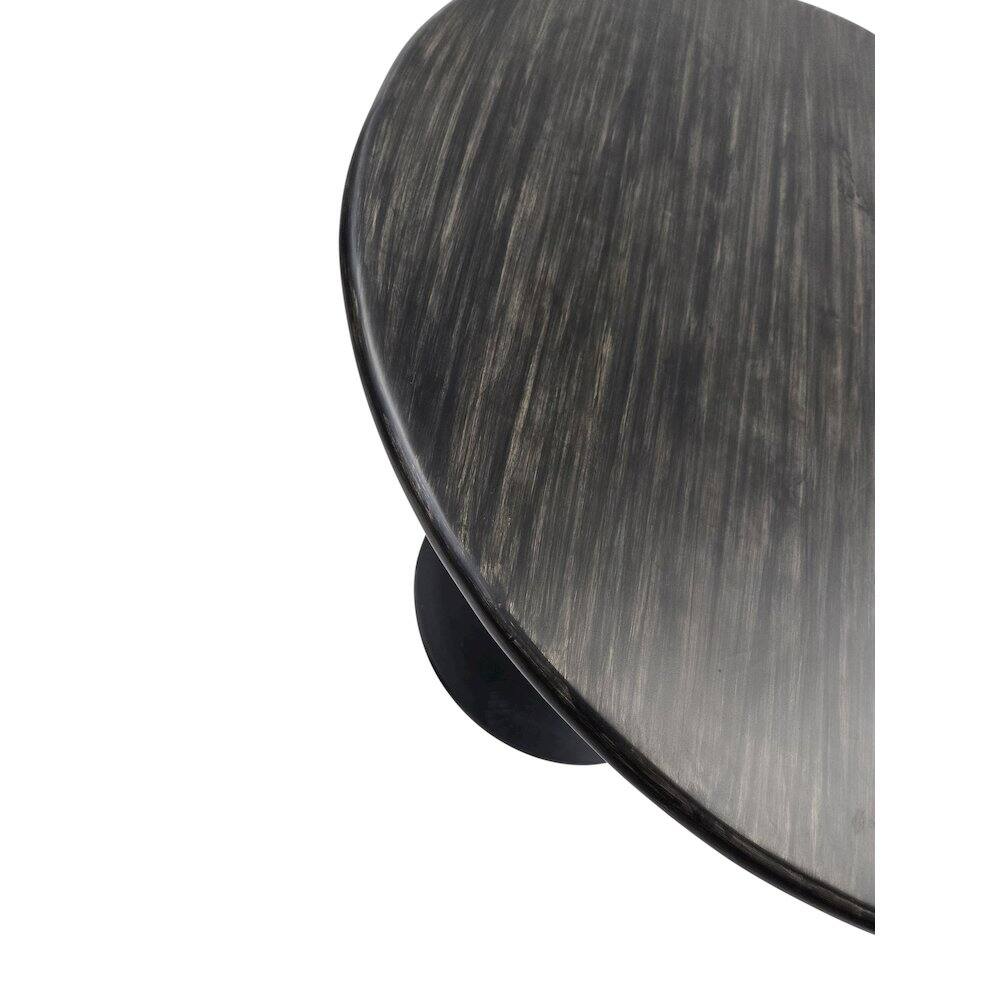 Alt View 4. Carolina Chair & Table - Alden Wood Top 40" Round Dining Table - Warm Black Top - Black Base - Black.