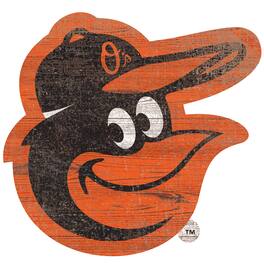 Fan Creations - Baltimore Orioles Distressed Logo Cutout Sign - Multicolor