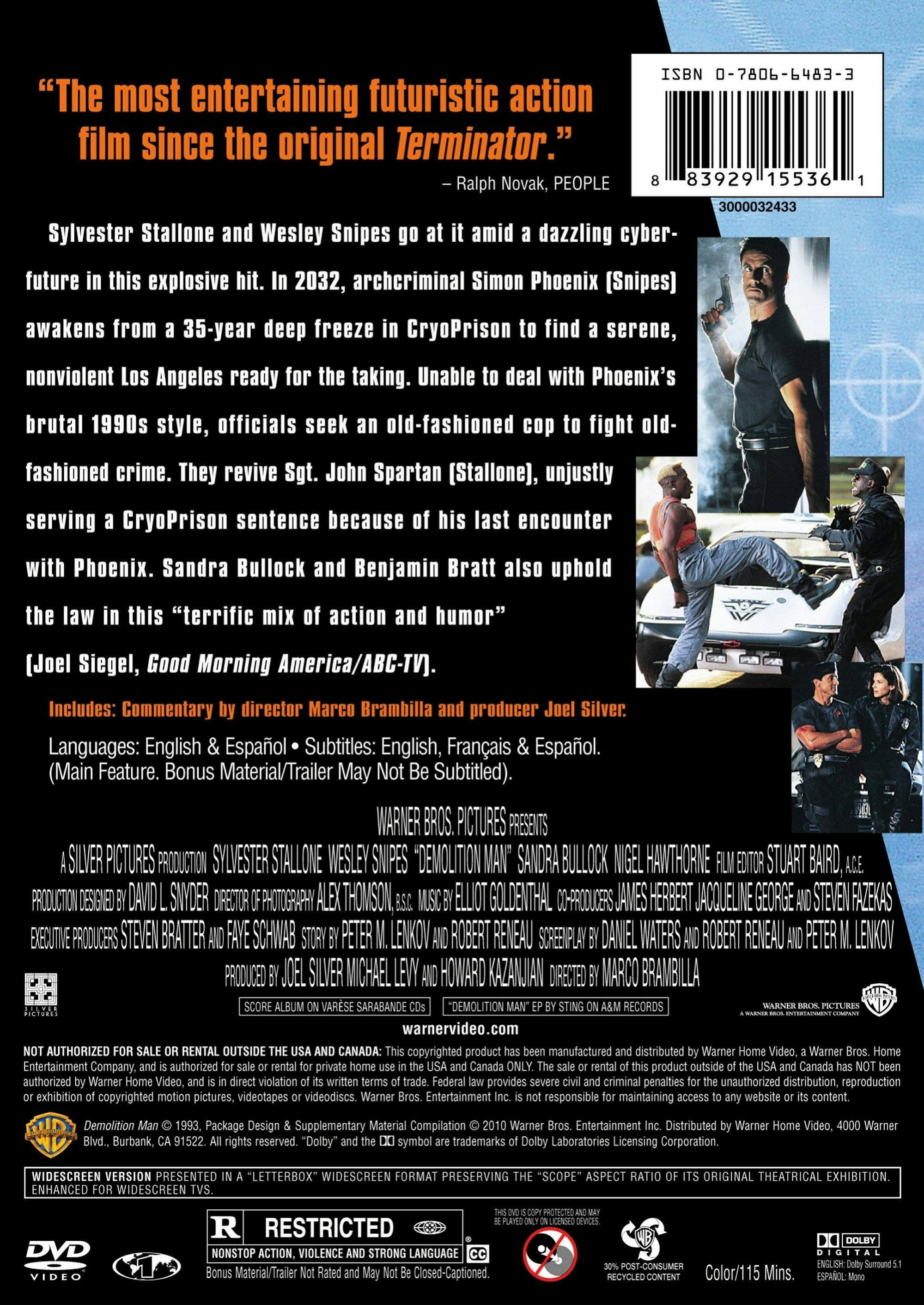 Angle. Demolition Man (DVD New Packaging) [DVD].