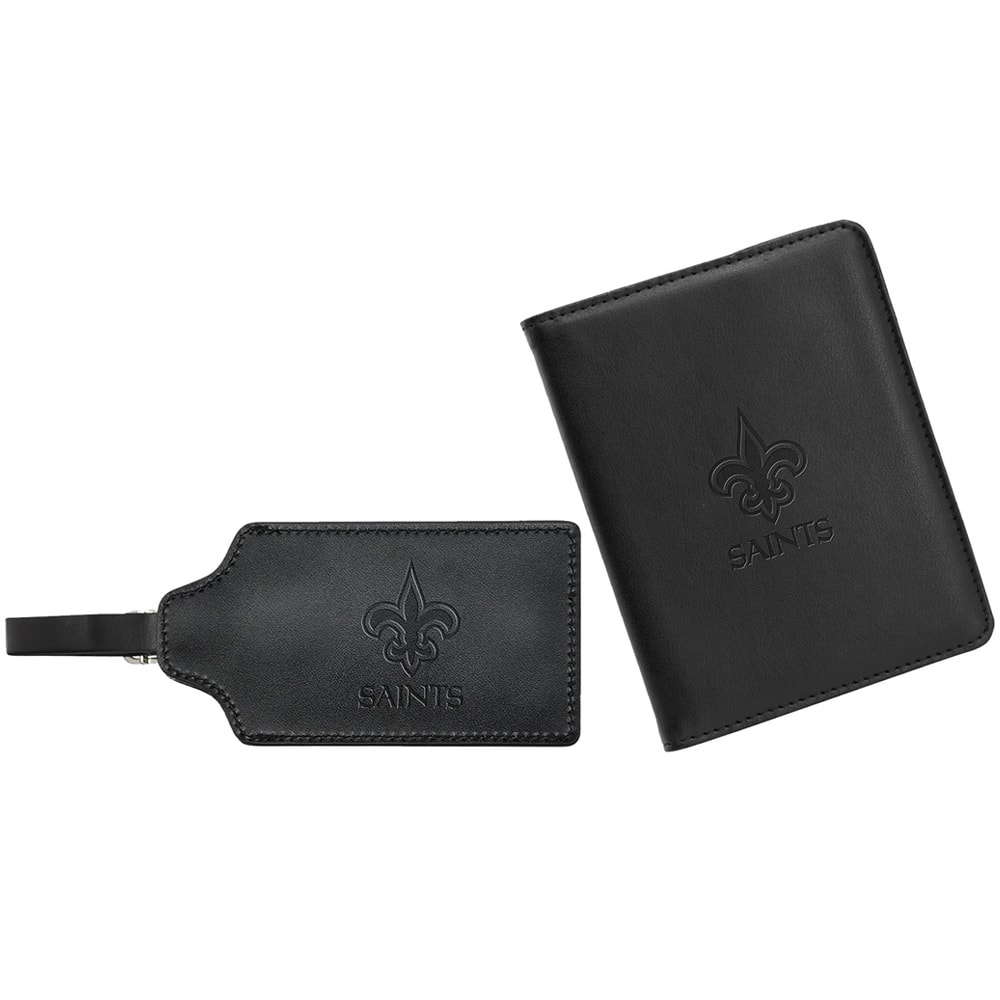 MOJO - New Orleans Saints Leather Luggage Tag & Passport Holder Set - Black price history on PriceWatchPro