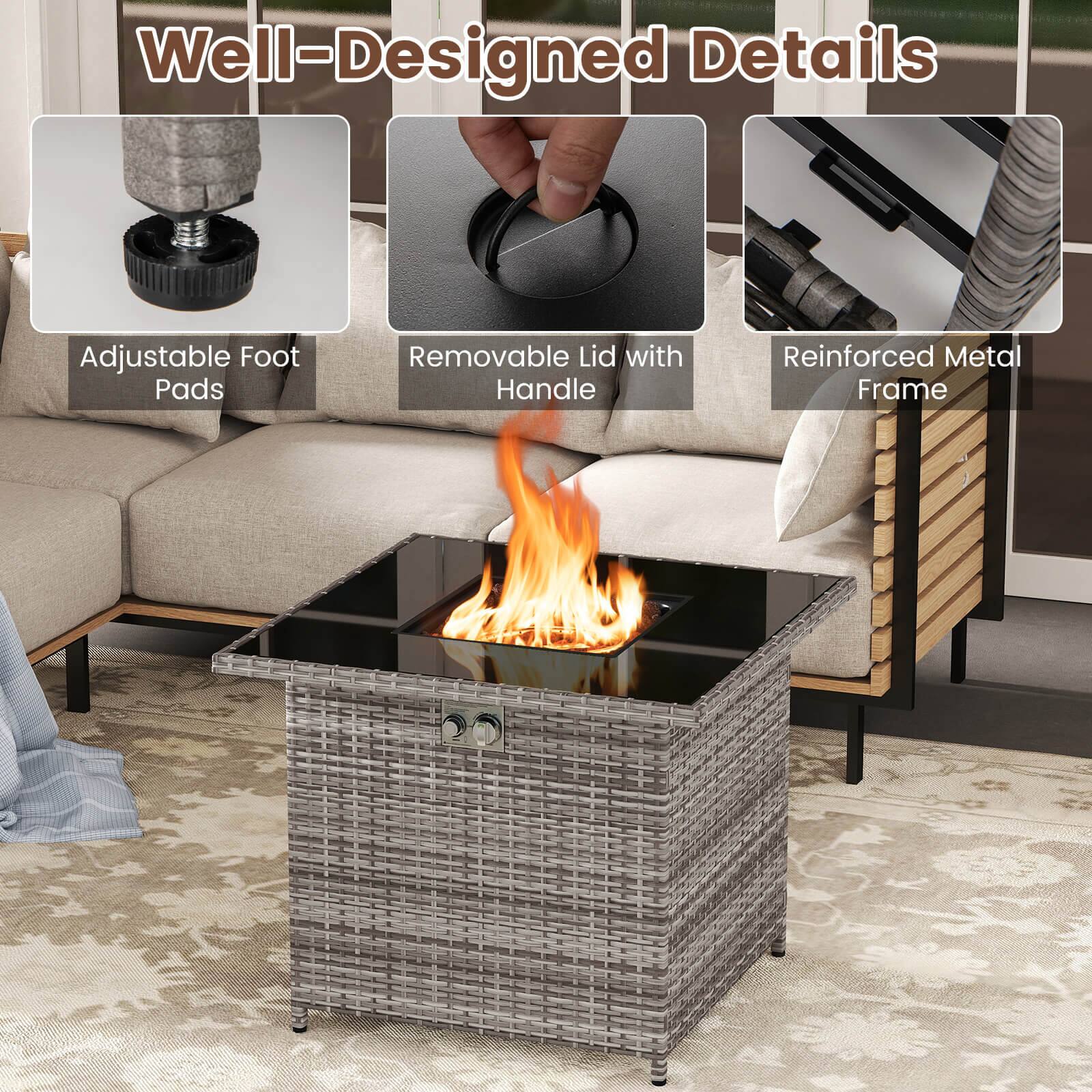 Well-Designed Details

- Adjustable Foot Pads
- Removable Lid with Handle
- Reinforced Metal Frame