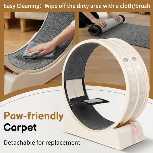 Easy Cleaning: Wipe off the dirty area with a cloth/brush

Paw-friendly Carpet
Detachable for replacement
