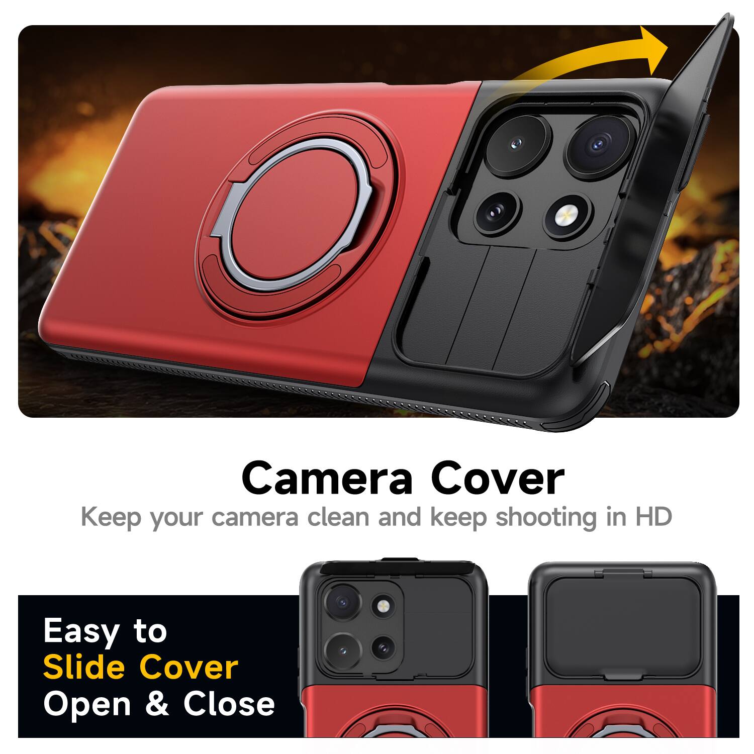 Dteck for Motorola G Power 5G 2026/2025 Rugged Case with Card Holder ...