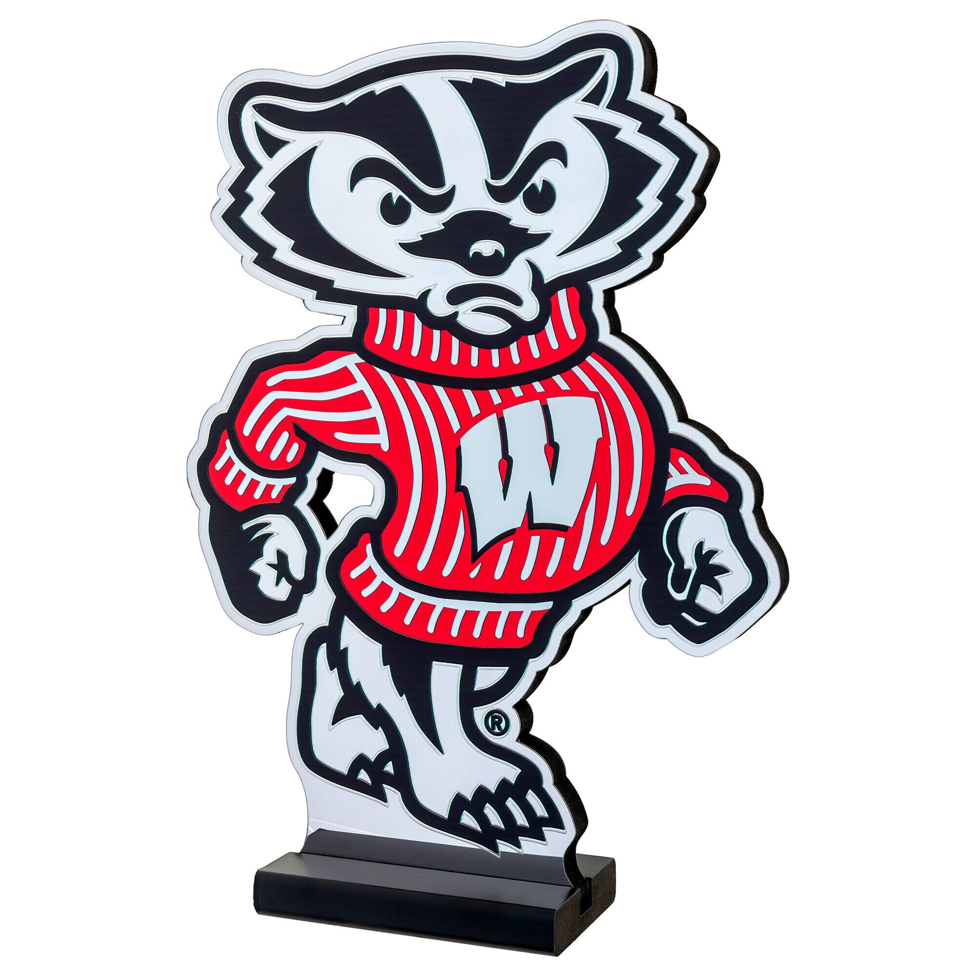 Alt View 1. Sporticulture - Wisconsin Badgers LED Infinity Logo Light - Red.