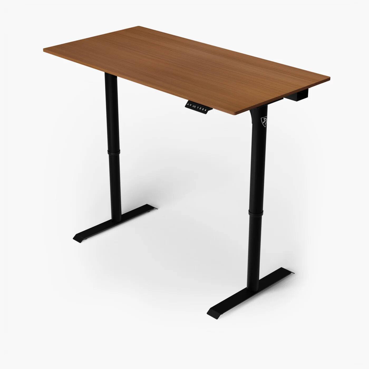 Angle. Arozzi - Arena Nordico Electric Standing Desk - White - Walnut.