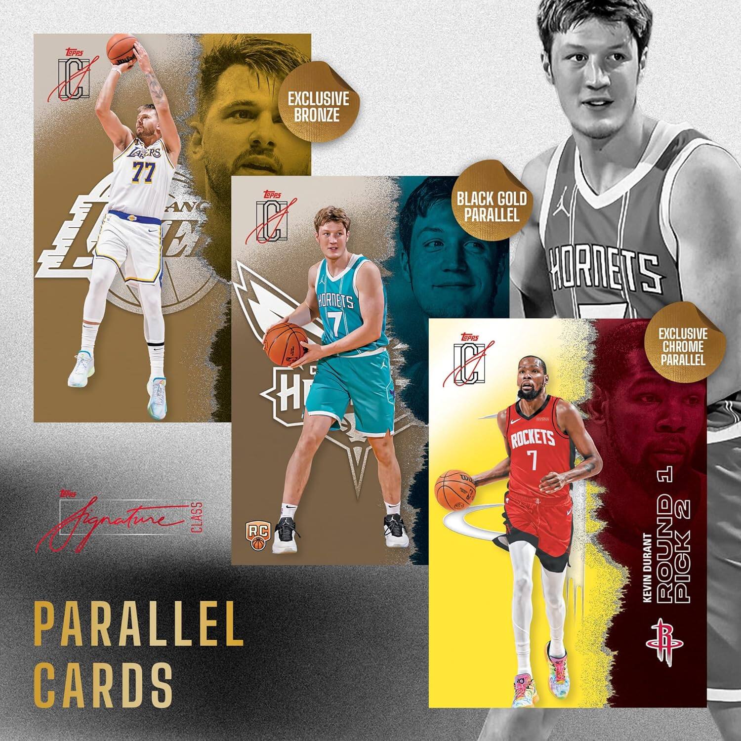 EPe - A EXCLUSIVE BRONZE LARERS 77 Tie ANC I E & HORNETS A C H Agrt CLASS RC R C aY PARALLEL CARDS BLACK GOLD PARALLEL HORNETS  EXCLUSIVE CHROME A PARALLEL ROCKETS 44. 7  2 DURANT KEVIN ROUND PICK