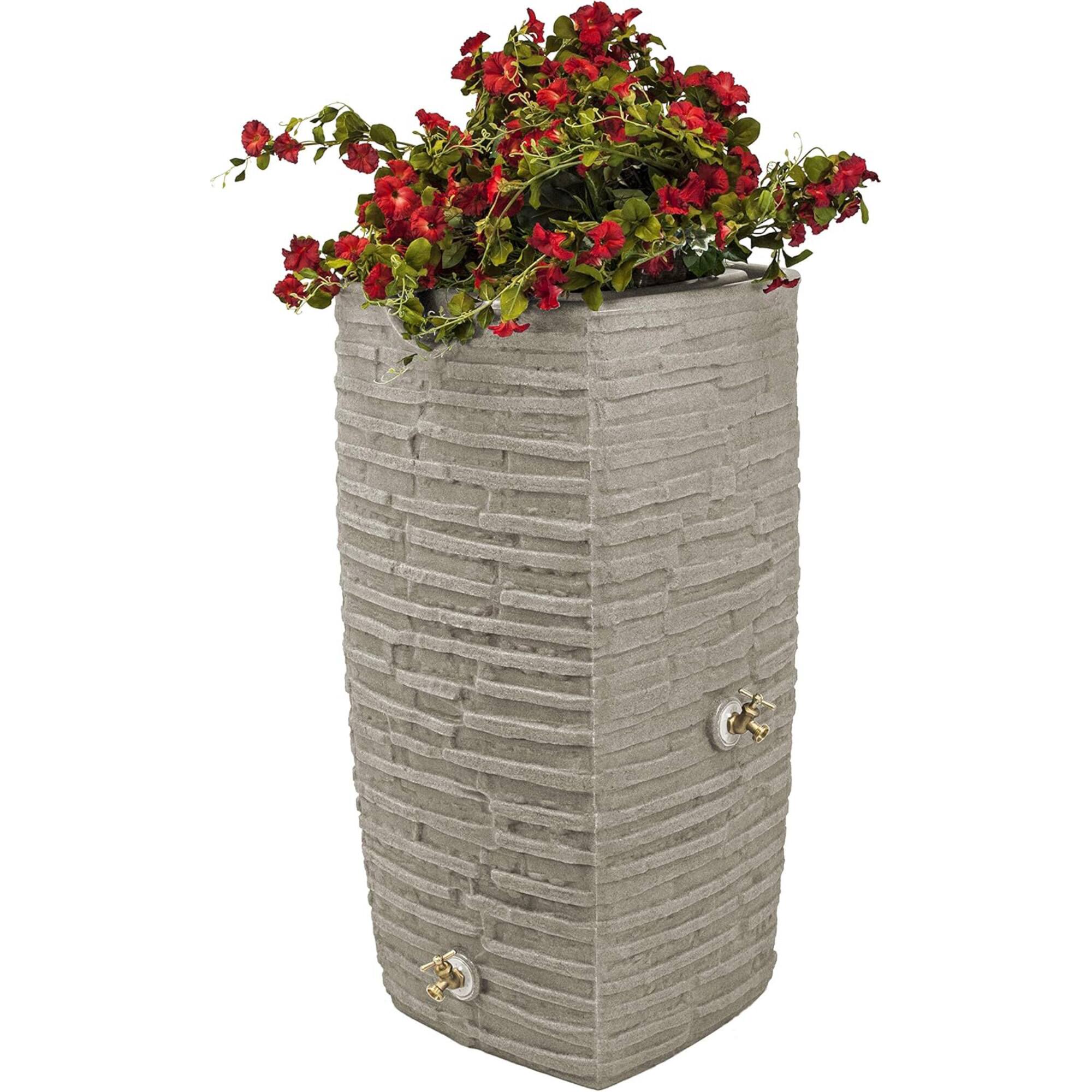 Alt View 7. Good Ideas - Good Ideas Impressions Riverwalk 50 Gallon Rain Saver with Spigots, Sandstone - Sandstone.