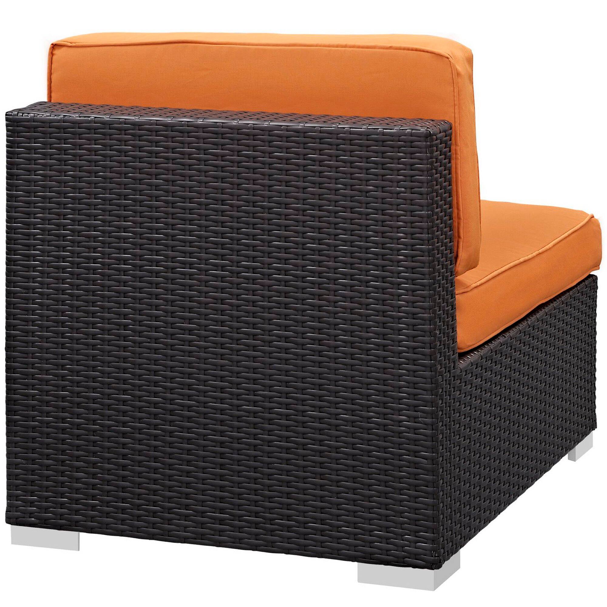Left. Modway - Gather Armless Outdoor Patio Sectional by Modway - Espresso Orange.