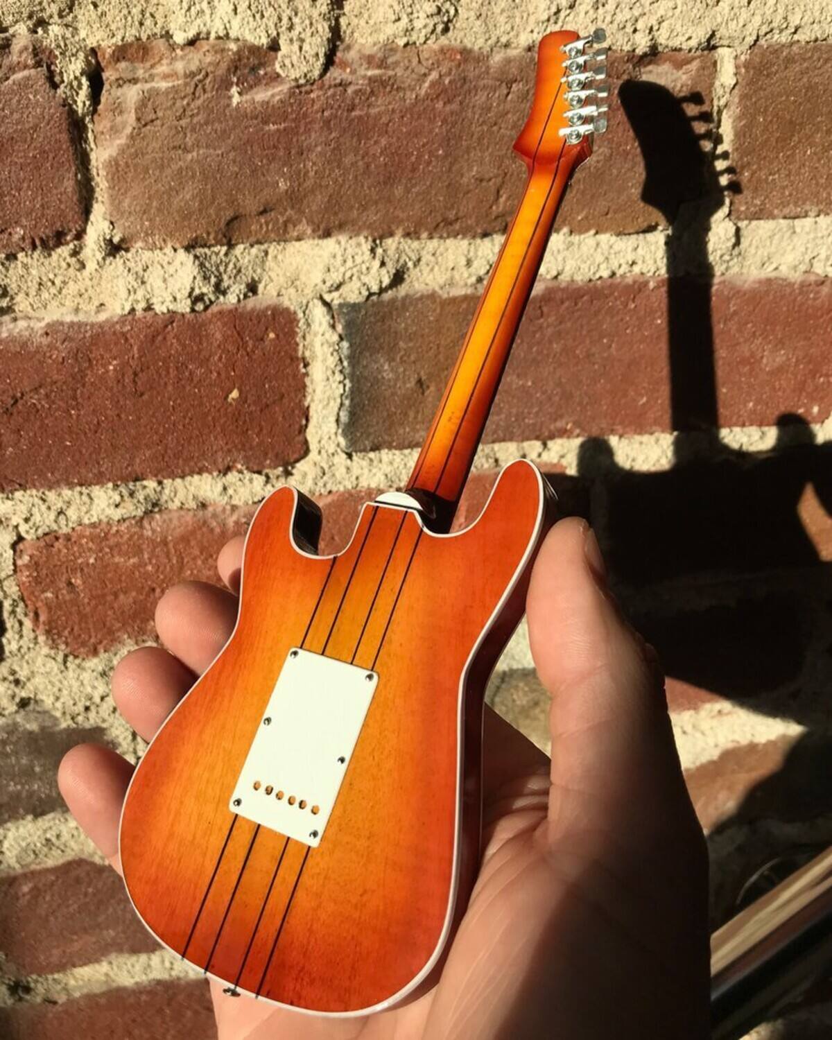 Alt View 4. Axe Heaven - Axe Heaven -Stevie Ray Vaughan - Stevie Ray Vaughan Signature Hamiltone Mini Guitar Replica - Collectibles - Multicolor.