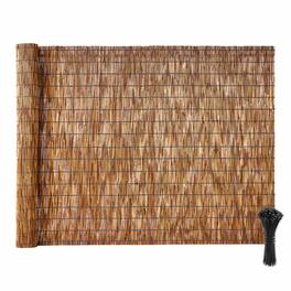 VEVOR - Natural Reed Fencing, 4 ft x 16.4 ft, Decorative Natural Reed Fencing Roll, Decorative Fence for Backyard Divider - Brown