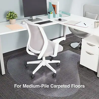 Staples Computer Mat Staples Carpet Chair Mat, Medium Pile Clear ST20237 - Best Buy