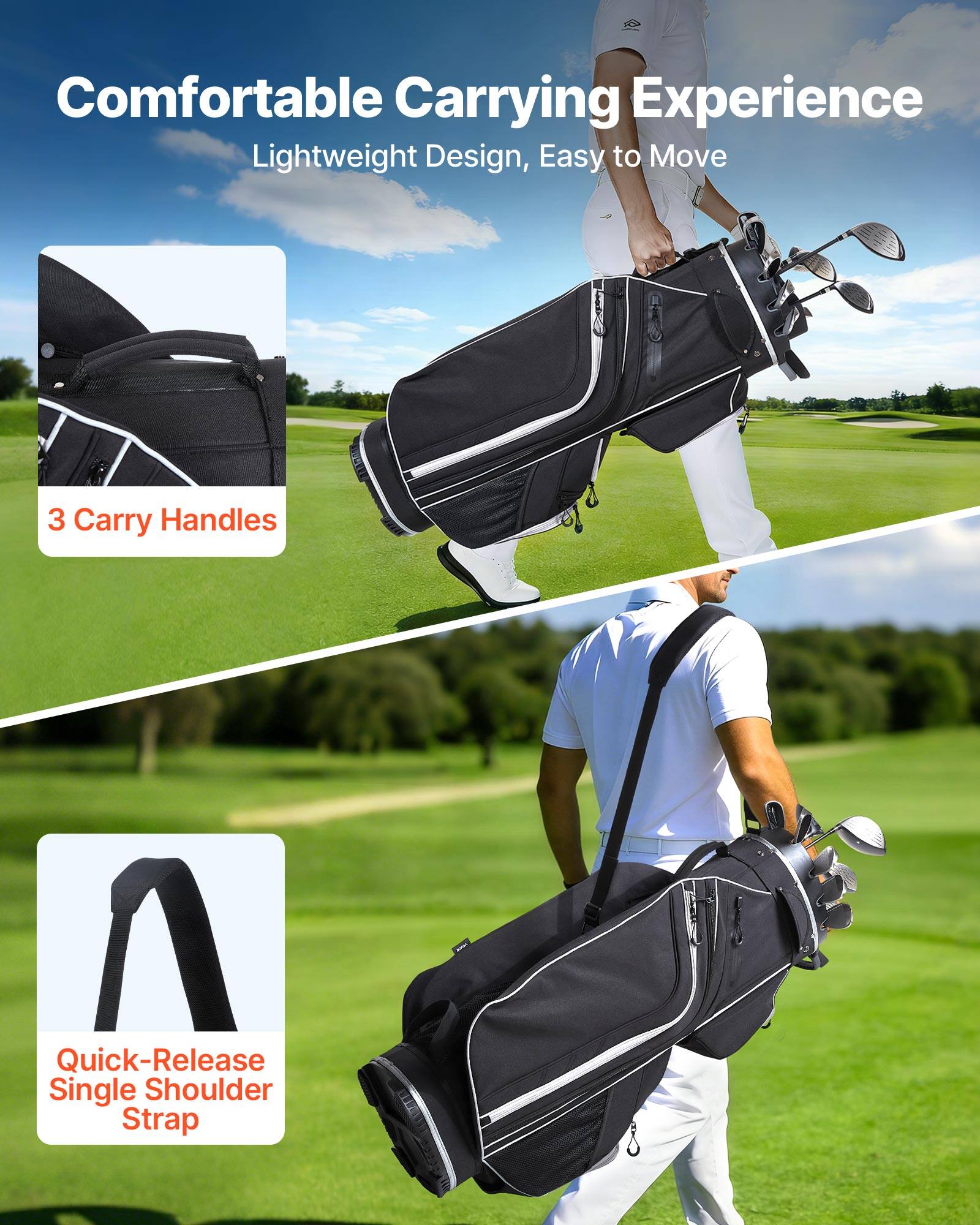 Comfortable Carrying Experience  
Lightweight Design, Easy to Move  

3 Carry Handles  

Quick-Release Single Shoulder Strap