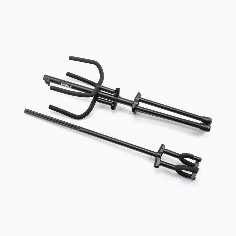 Alt View 1. On Stage Stands - On-Stage GS7221BD Deluxe Folding Double Guitar Stand,Black - Black.