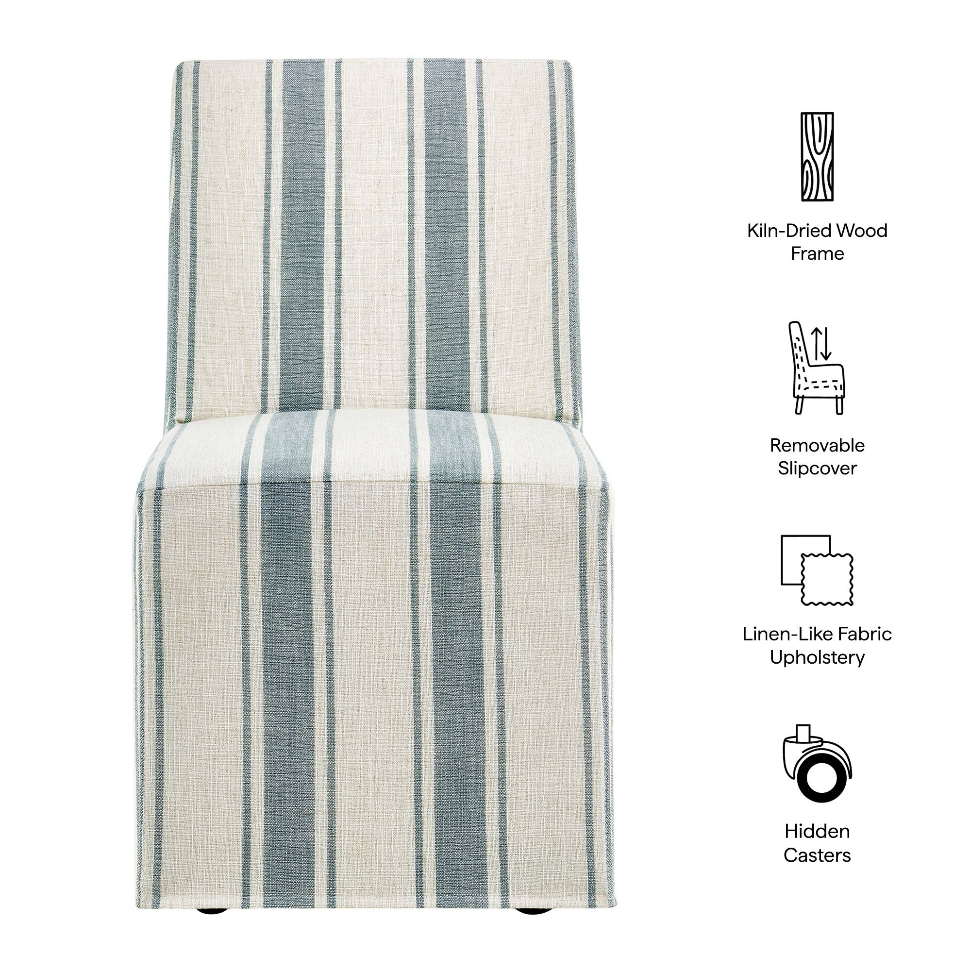 - Kiln-Dried Wood Frame
- Removable Slipcover
- Linen-Like Fabric Upholstery
- Hidden Casters