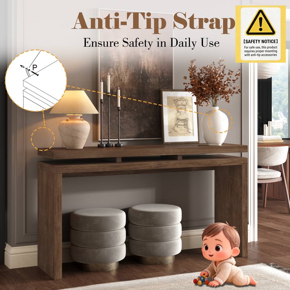Anti-Tip Strap  
Ensure Safety in Daily Use  

[SAFETY NOTICE]  
For safe use, this product requires proper mounting with anti-tip accessories