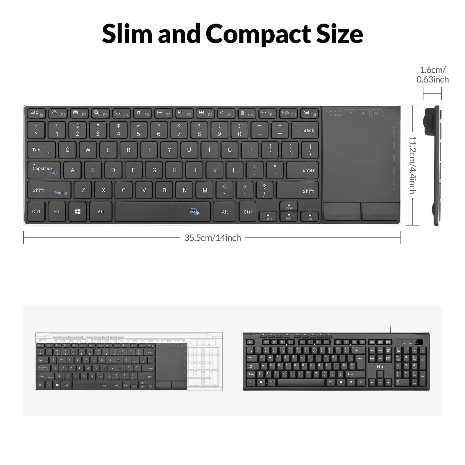 Slim and Compact Size

1.6cm/0.63inch

11.2cm/4.4inch

35.5cm/14inch