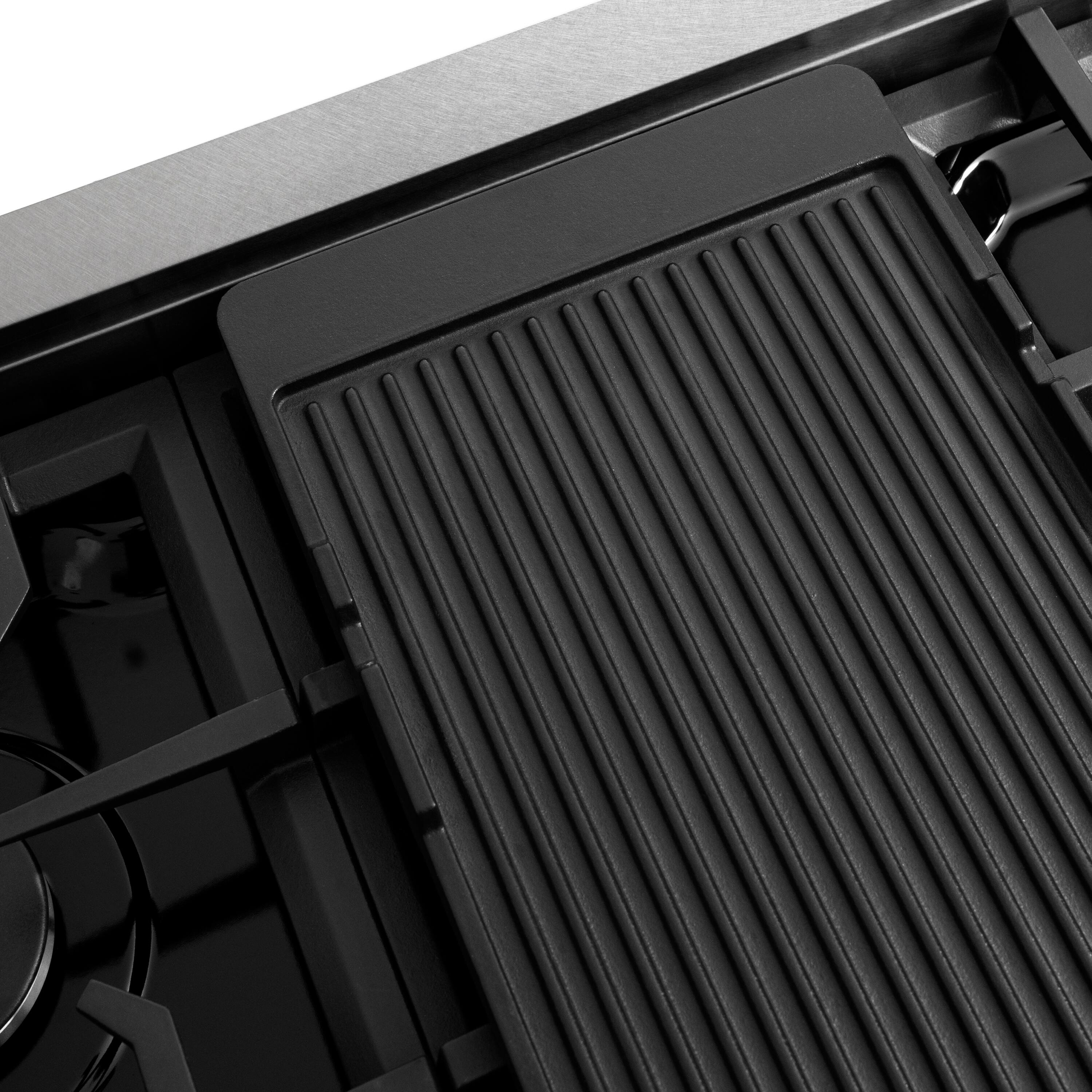 Alt View 2. ZLINE - ZLINE 48 in. Classic Gas Rangetop with 8 Burners and Porcelain Cooktop in Satin Stainless Steel (RTS-48) - Satin Stainless Steel.