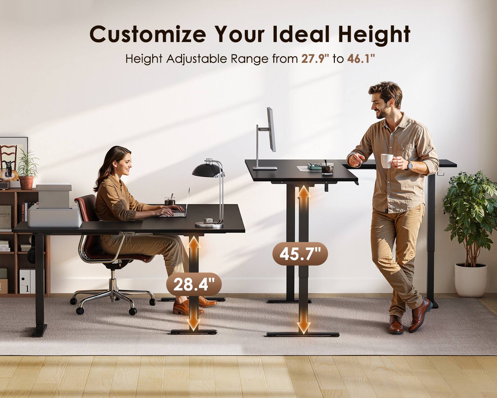 Customize Your Ideal Height  
Height Adjustable Range from 27.9" to 46.1"  
NPOLE  
45.7"  
28.4"