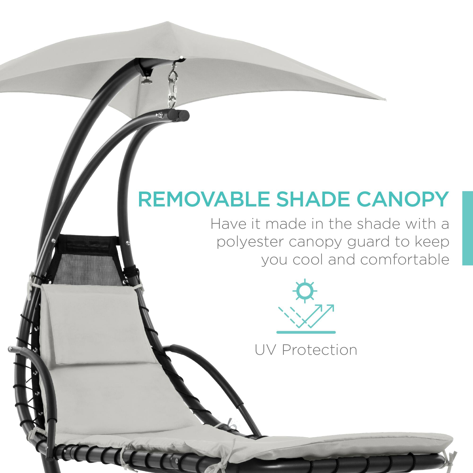 REMOVABLE SHADE CANOPY  
Have it made in the shade with a polyester canopy guard to keep you cool and comfortable  

UV Protection