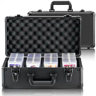 VEVOR Graded Card Storage Box, 4 Slots, Graded Sports Cards Holder Carrying Case with Coded Lock Foam Dividers Black TM1108 - Best Buy VEVOR Graded Card Storage Box, 4 Slots, Graded Sports Cards Holder Carrying Case with Coded Lock Foam Dividers Black TM1108 - Best Buy