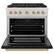 Angle. ZLINE - 36 in. Wide 6 Burner Autograph Paramount Dual Fuel Range with Black and Bronze Accents (SDRSZ-BLM-36-CB) - Black.