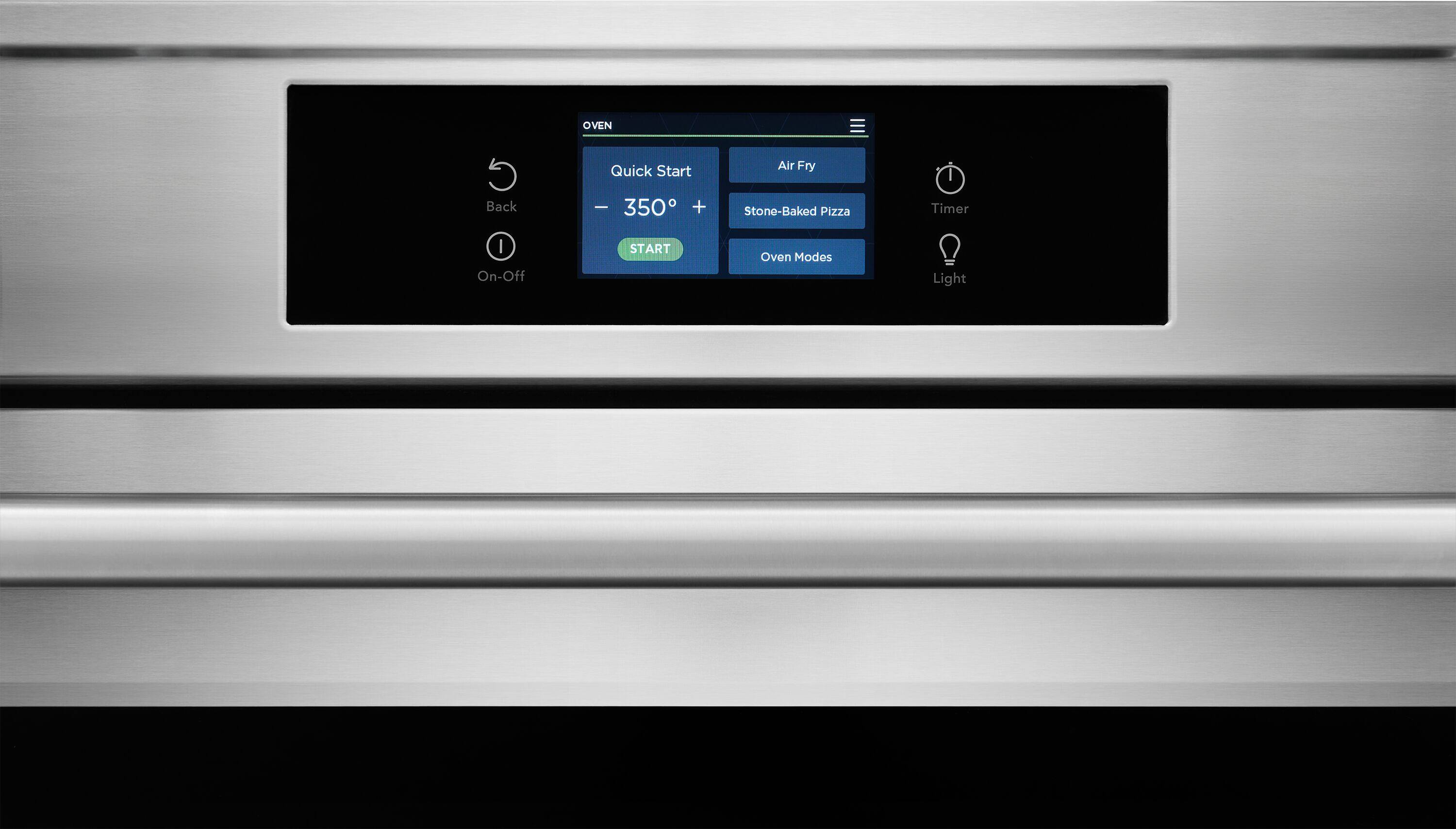 OVEN
Quick Start
Air Fry
Back
- 350°
+
Stone-Baked Pizza
Timer
Oven Modes
Light
START
On-Off