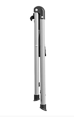 Alt View 6. Cosco - Folding Step Stool, 1-Step, 200 lb Capacity, 9.9" Working Height, Platinum/Black - Black and Gray.