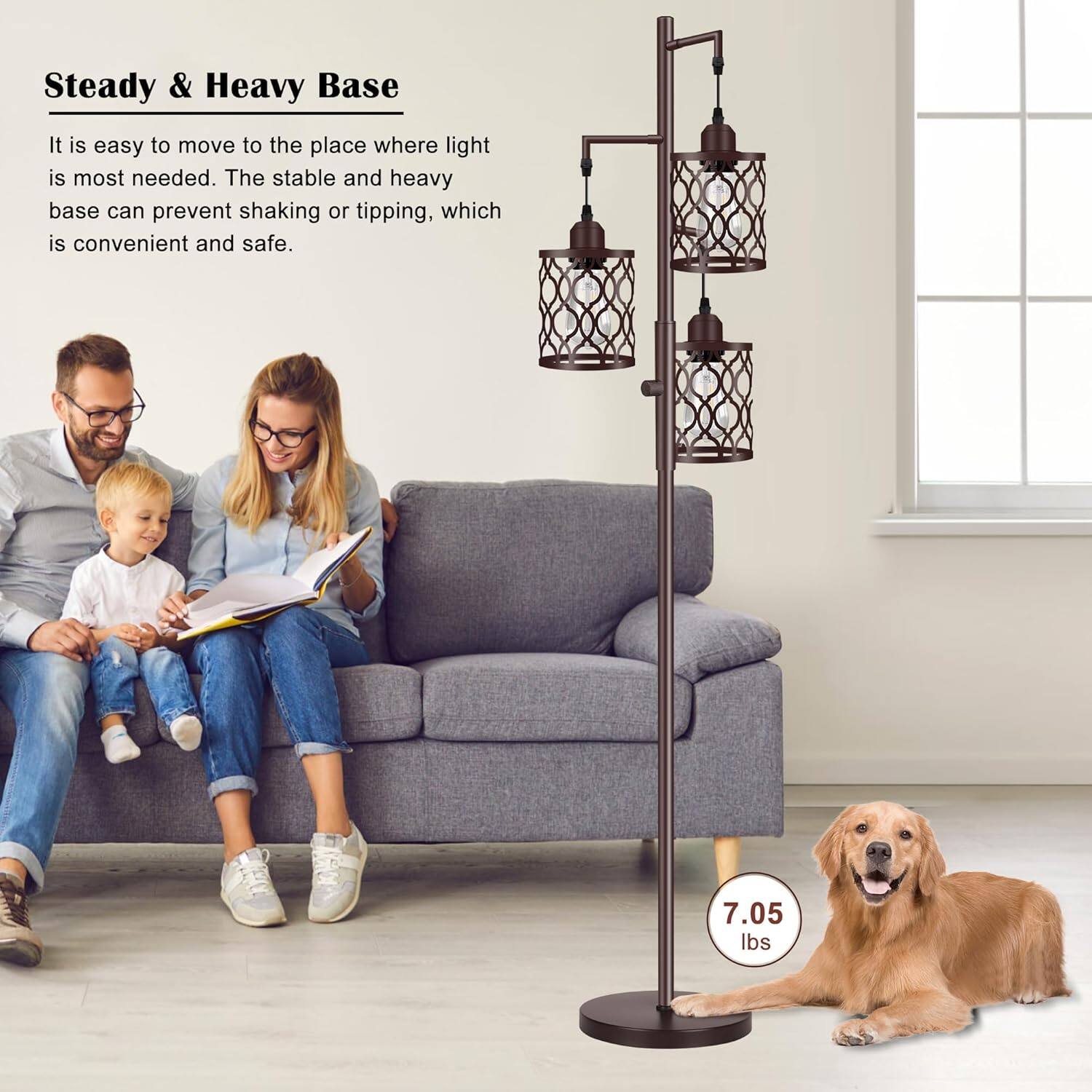 Steady & Heavy Base

It is easy to move to the place where light is most needed. The stable and heavy base can prevent shaking or tipping, which is convenient and safe.

7.05 lbs